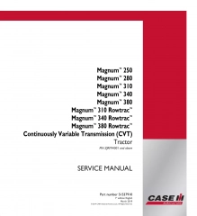 CASE IH Magnum 340 Continuously Variable Transmission (CVT) Tractor Service Repair Manual (PIN ZJRF94001 and above)