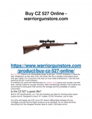 Buy CZ 527 Online- warriorgunstore.com