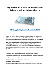 Buy Kaufen Sie 20-Euro-Scheine online - Follow at - @deutscherdarkstore