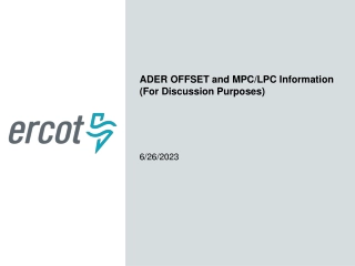 Understanding ADER Offset and MPC/LPC Information