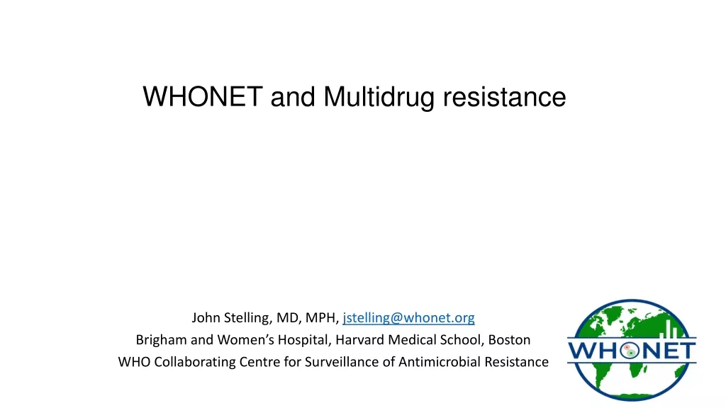 Multidrug Resistance in Bacterial Infections