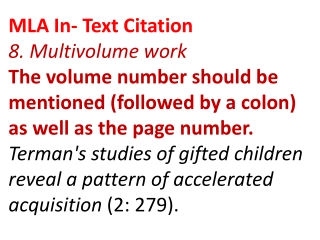 MLA In-Text Citation: Multivolume Work