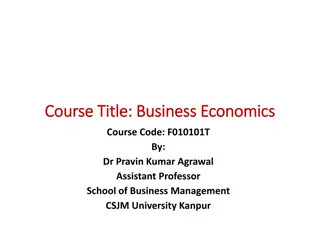 Business Economics: Course Overview and Resources