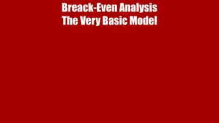 Break-Even Analysis and Supply Chain Management Basics