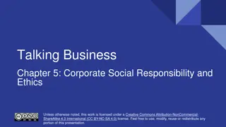 Business Ethics and Corporate Social Responsibility