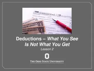 Deductions in Personal Finance