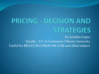 The Concept and Importance of Pricing in Marketing