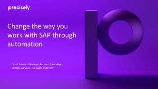 Change the way you work with SAP through automation