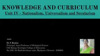 Nationalism, Universalism, and Secularism in Education: Insights from Tagore and Krishnamurty