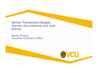 Banner Finance Transactions and Budget Entries