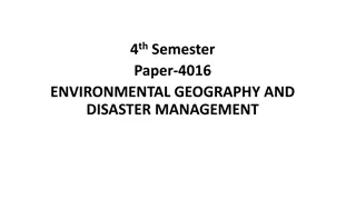 Risk Management in Environmental Geography and Disaster Management