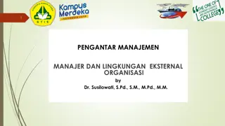 Role of Managers in Organizational Management and External Environment