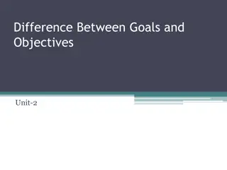 The Distinction Between Goals and Objectives in Business