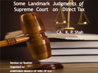 The Binding Force of Supreme Court Judgments on Direct Tax