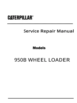 Caterpillar Cat 950B WHEEL LOADER (Prefix 65R) Service Repair Manual (65R00001-02823)