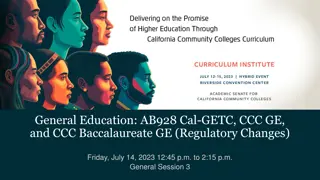 General Education Changes: AB928, Cal-GETC, and More