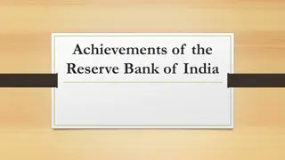 Achievements of the Reserve Bank of India