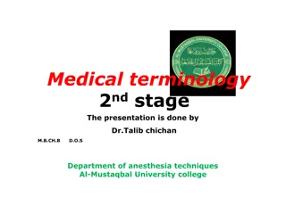 Medical Terminology: Suffixes and Their Meanings