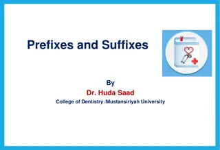 Medical Terminology: Prefixes and Suffixes in Healthcare