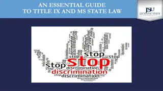 Title IX and MS State Law