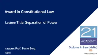 Separation of Powers in Constitutional Law