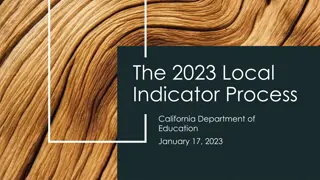 California's 2023 Local Indicator Process