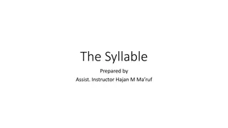 Understanding the Importance and Nature of Syllables