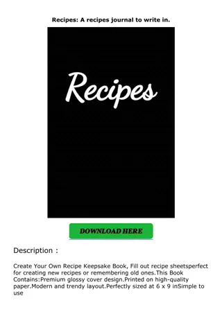 Download⚡️ Recipes: A recipes journal to write in.