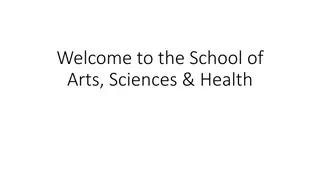 Programs at the School of Arts, Sciences & Health