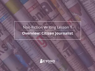 Citizen Journalism and Non-Fiction Writing