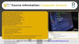 Edexcel Computer Science GCSE Course Information