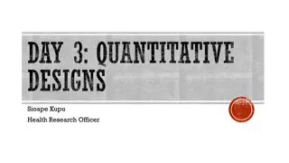 Quantitative Research Designs in Health Research