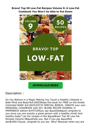 ❤download Bravo! Top 50 Low-Fat Recipes Volume 9: A Low-Fat Cookbook You Won’t b