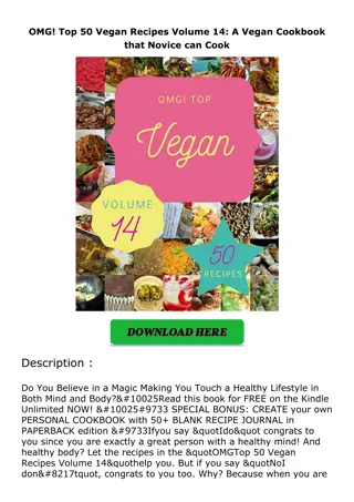 download❤pdf OMG! Top 50 Vegan Recipes Volume 14: A Vegan Cookbook that Novice c
