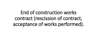 Acceptance of Construction Works