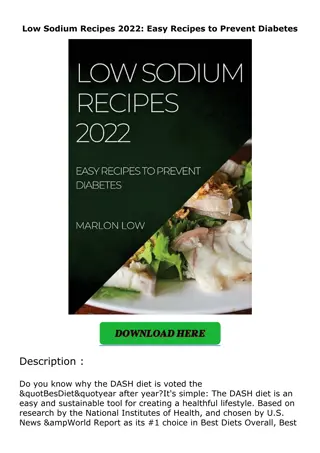 [DOWNLOAD]⚡️PDF✔️ Low Sodium Recipes 2022: Easy Recipes to Prevent Diabetes