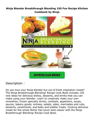Download⚡️ Ninja Blender Breakthrough Blending 150 Fun Recipe Kitchen Cookbook b