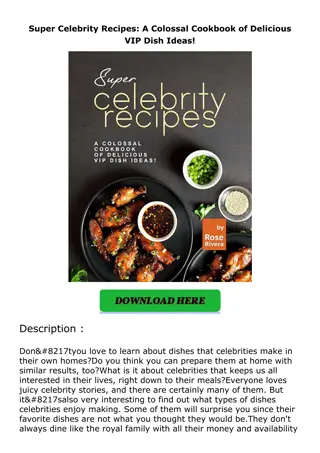 ❤pdf Super Celebrity Recipes: A Colossal Cookbook of Delicious VIP Dish Ideas!