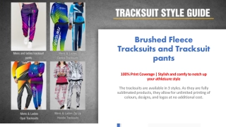 Brushed Fleece Tracksuits and Tracksuit pants
