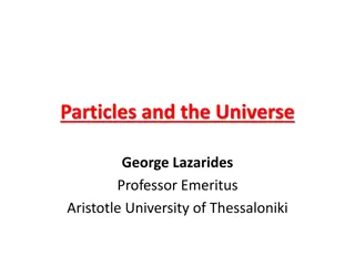 Particles and Fundamental Interactions in the Universe