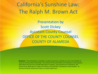 California's Ralph M. Brown Act