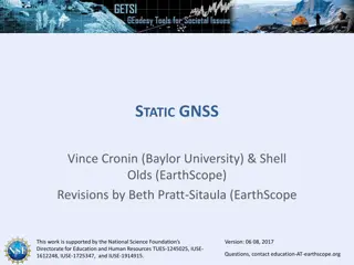 Static GNSS Techniques and Products for Geospatial Applications