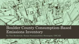 Consumption-Based Emissions Inventories in Boulder County