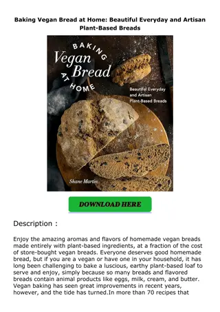 ⚡download Baking Vegan Bread at Home: Beautiful Everyday and Artisan Plant-Based
