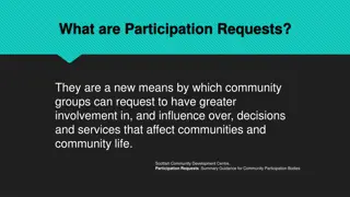 Participation Requests in Community Development