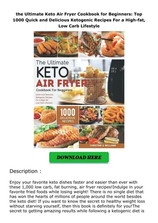 pdf✔download the Ultimate Keto Air Fryer Cookbook for Beginners: Top 1000 Quick