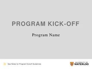 Comprehensive Program Kickoff Meeting Guidelines and Agenda