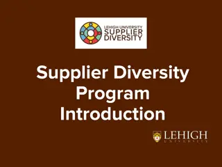 Supplier Diversity Programs and Certifications