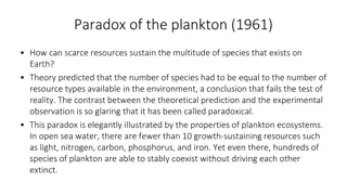 The Paradox of Plankton and Biodiversity Correlates