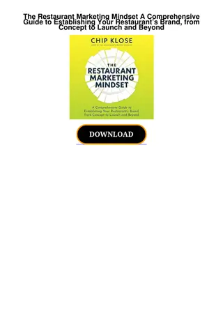 pdf The Restaurant Marketing Mindset A Comprehensive Guide to Establishing You